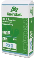 Strengthtened glue for ceramic tiles P20 GREINPLAST P20