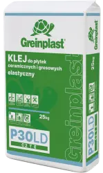 Glue for ceramic and gress tiles, flexible and low-dust P30LD GREINPLAST P30LD