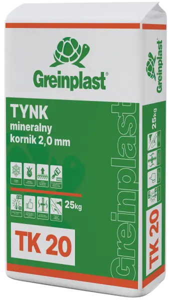 Mineral pitted plaster GREINPLAST TK